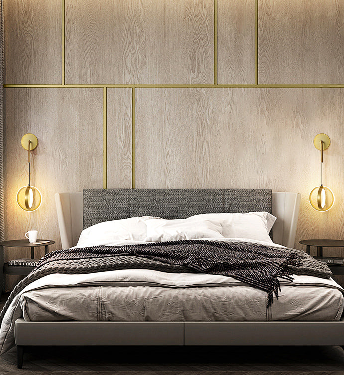 Luce contemporanea a 2 luci a 2 luci a parete a parete montata per la camera da letto