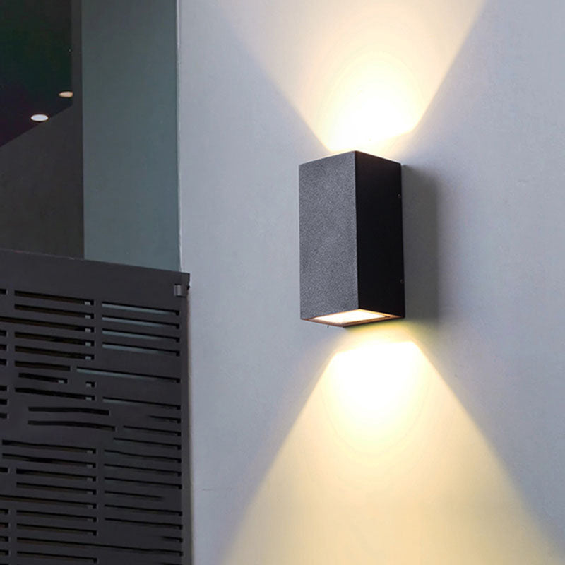 Minimalismo in alluminio esterno Sconcetto a 2 luci a 2 luci a parete montata