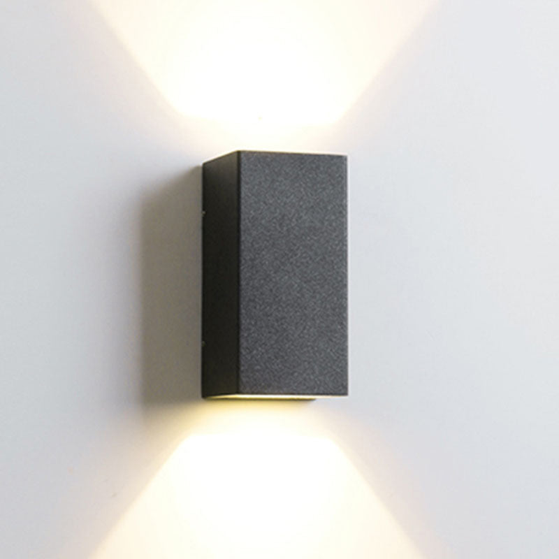 Minimalismo in alluminio esterno Sconcetto a 2 luci a 2 luci a parete montata