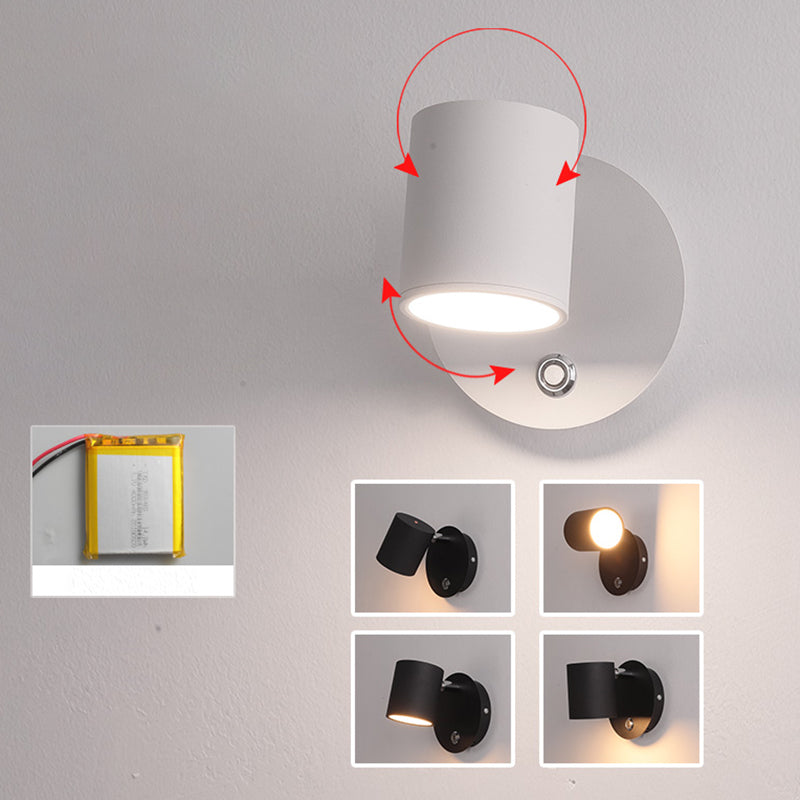Minimalism Adjustable Metal Wall Sconce 1-Light Wall Mounted Lamp for Bedroom