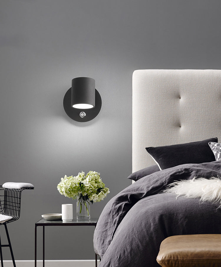 Minimalism Adjustable Metal Wall Sconce 1-Light Wall Mounted Lamp for Bedroom
