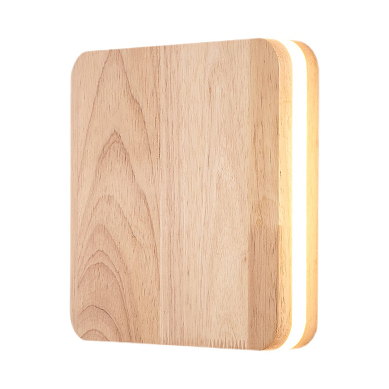 Modern Wall Sconce, illuminazione montata in legno giapponese a 1 luce per camera da letto