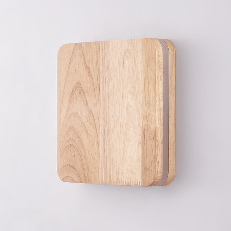 Iluminación moderna de pared de madera japonesa de madera de madera de madera para dormitorio