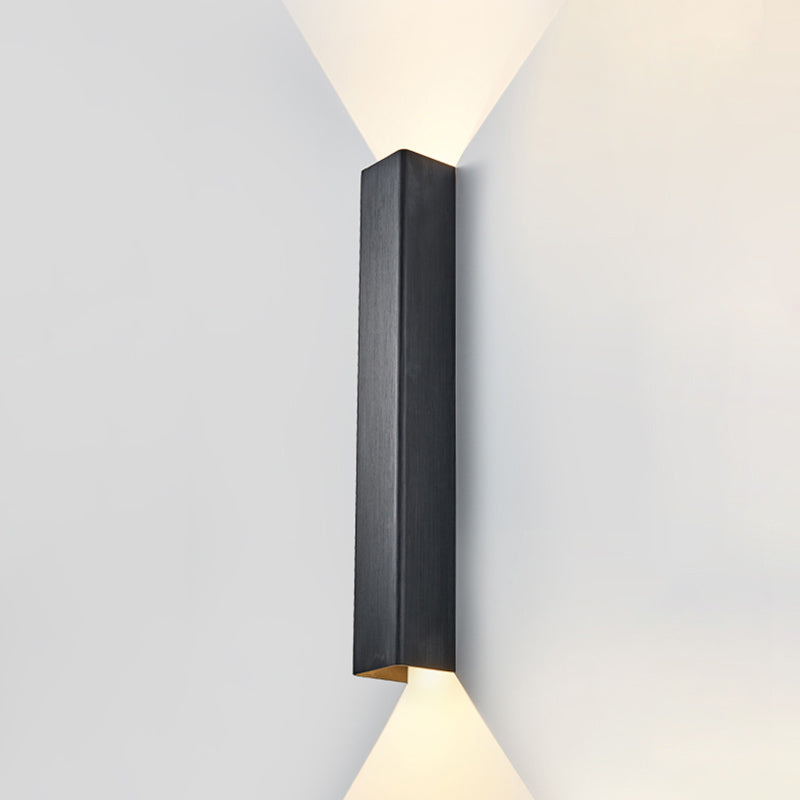 2-Lights Rectangular Lighting Fixtures Aluminum Modern Style Sconces Wall Lamps