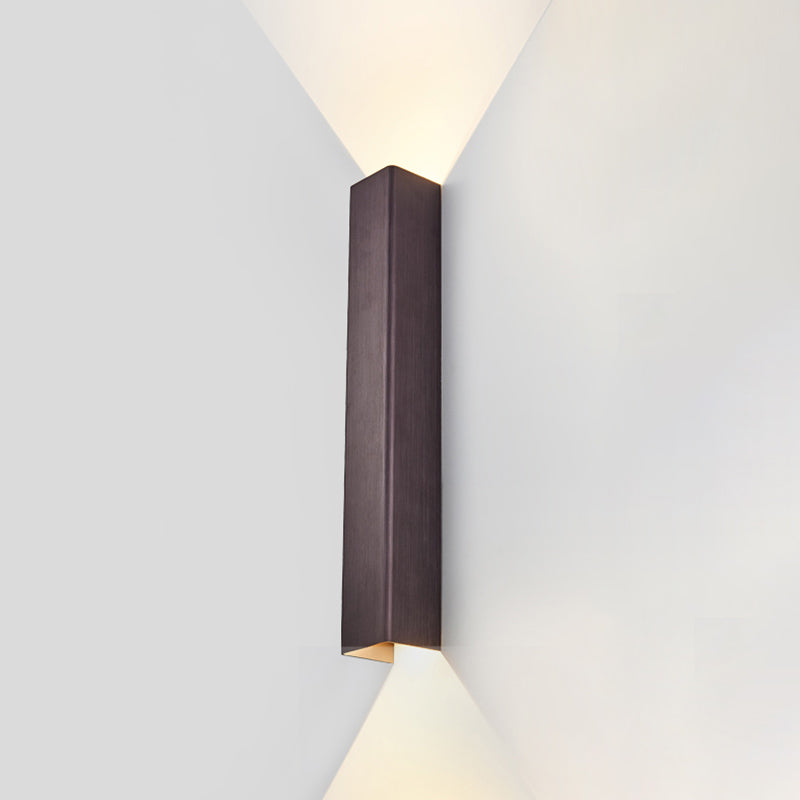 2-Lights Rectangular Lighting Fixtures Aluminum Modern Style Sconces Wall Lamps