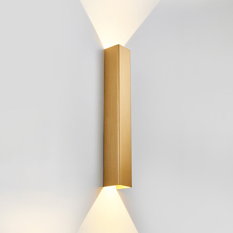 2-Lights Rectangular Lighting Fixtures Aluminum Modern Style Sconces Wall Lamps