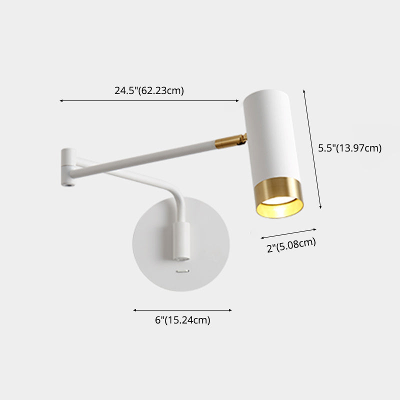 Swing braccio muro di appunti di appuntamento leggero a 1 luce moderna metallica funce da parete in stile moderno per lo studio