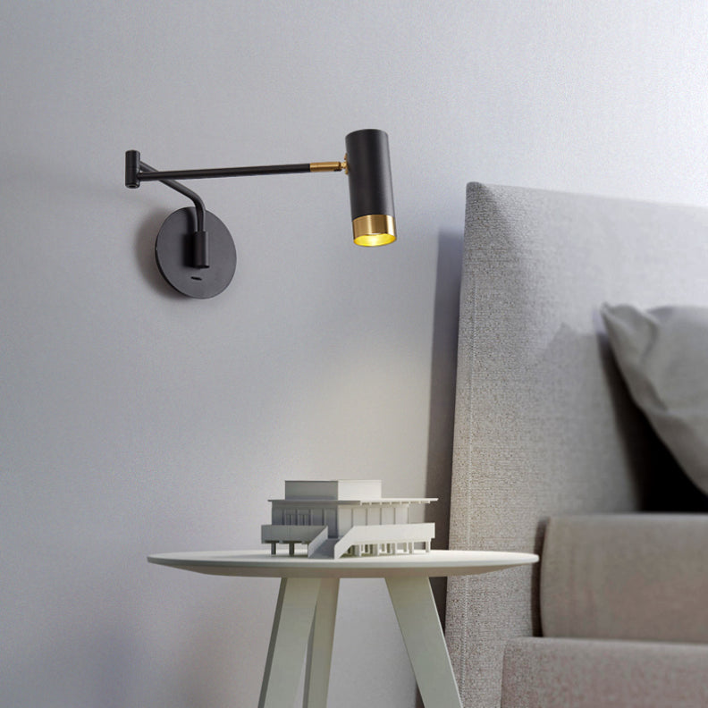 Swing braccio muro di appunti di appuntamento leggero a 1 luce moderna metallica funce da parete in stile moderno per lo studio