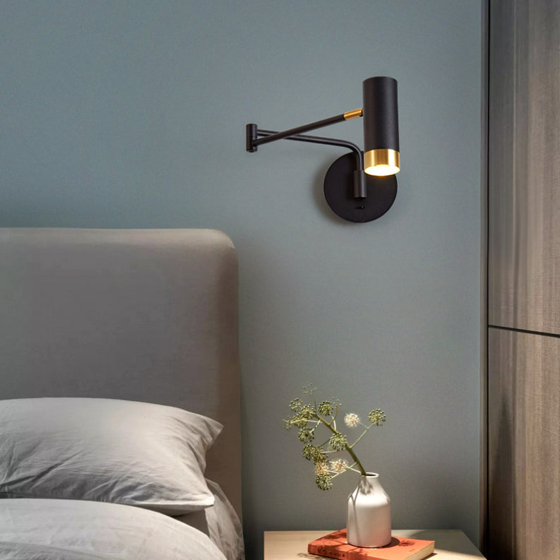 Swing braccio muro di appunti di appuntamento leggero a 1 luce moderna metallica funce da parete in stile moderno per lo studio