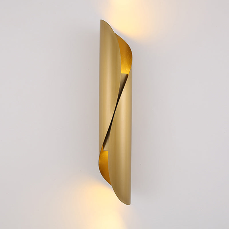 Curved Wall Lighting Fixtures Modern Style 2-Lights Metal Lighting Sconce for Restaurant