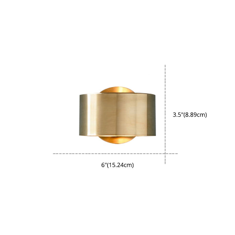 1-Light Round Wall Sconce Lamps Modern Style Brass Wall Light Lamp Sconce for Bedroom