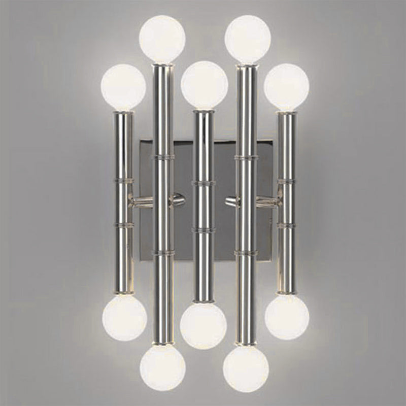 Tubos Apliques de pared metálicos Fixes de iluminación Estilo moderno Luz de pared de 10 luces