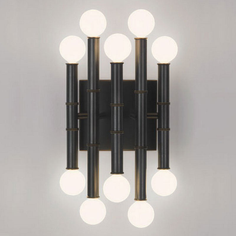 Tubos Apliques de pared metálicos Fixes de iluminación Estilo moderno Luz de pared de 10 luces