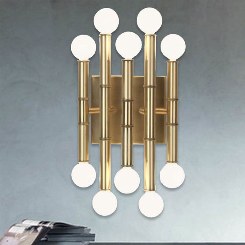 Tubos Apliques de pared metálicos Fixes de iluminación Estilo moderno Luz de pared de 10 luces