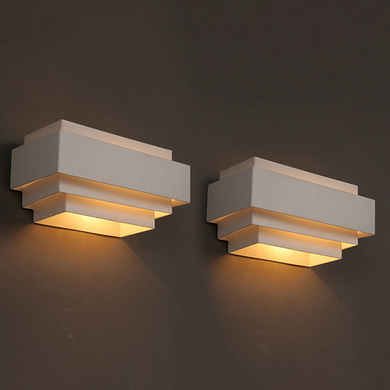 Luces de pared de 2 luces blancas de 2 luces de estilo moderno