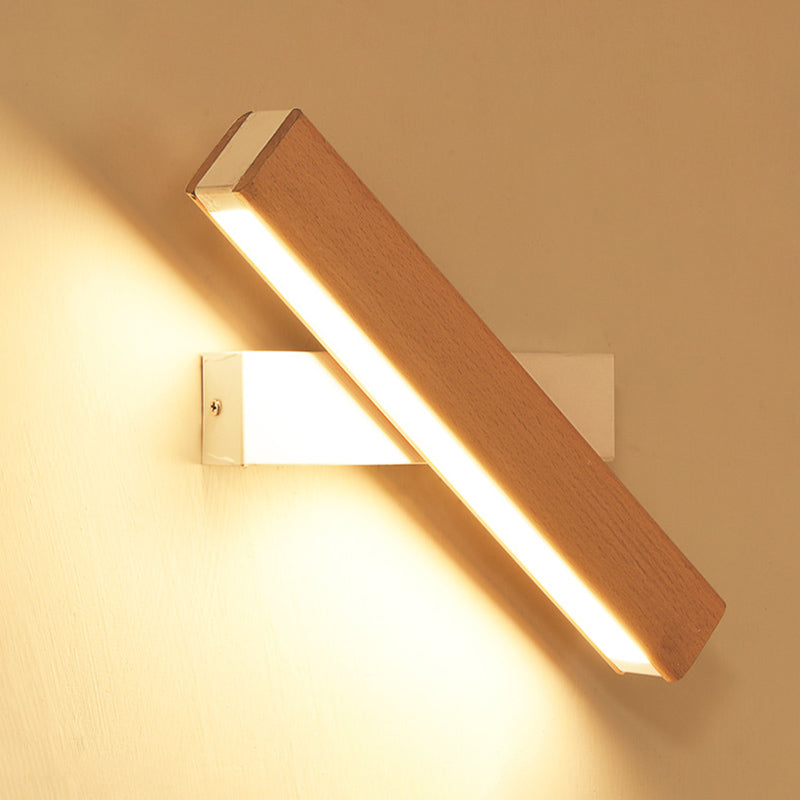 1 Licht geometrische Wandleuchten moderne einfache Stil Holzwandbeleuchtung in Braun