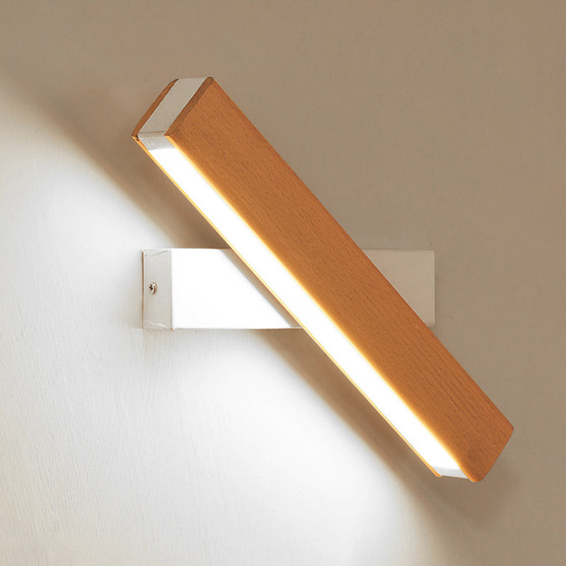 1 Licht geometrische Wandleuchten moderne einfache Stil Holzwandbeleuchtung in Braun