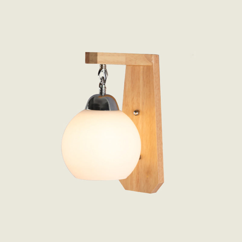 Modern de estilo simple de estilo geométrico Diconteo de madera de madera 1 apliques de luz en marrón