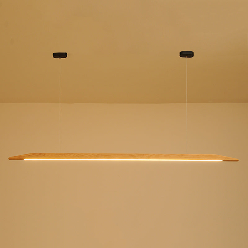 Wood Hanging Pendant Lights Minimalism Linear Hanging Lamps for Office