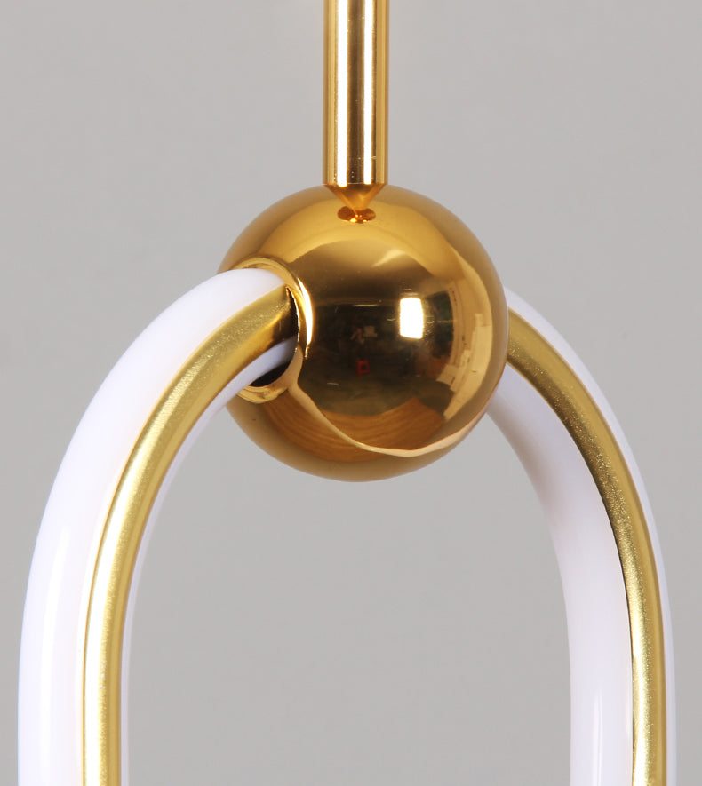 Métal Gold Metal Postmodern Pendant Light 1-Light Plafond plafond Light pour chambre à coucher