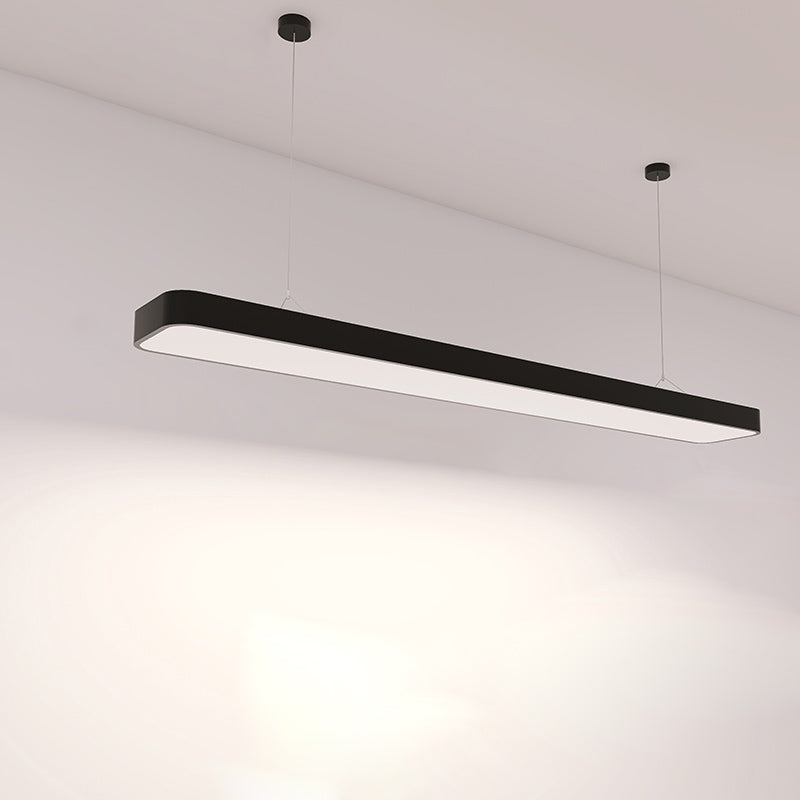 Lustre de l'île moderne lustre linéaire d'éclairage de lustre en métal pour le bureau