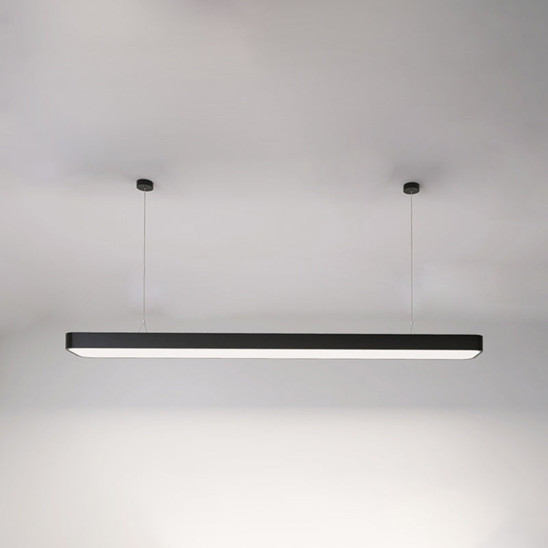 Lustre de l'île moderne lustre linéaire d'éclairage de lustre en métal pour le bureau