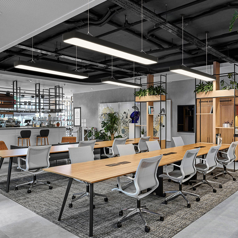 Lustre de l'île moderne lustre linéaire d'éclairage de lustre en métal pour le bureau