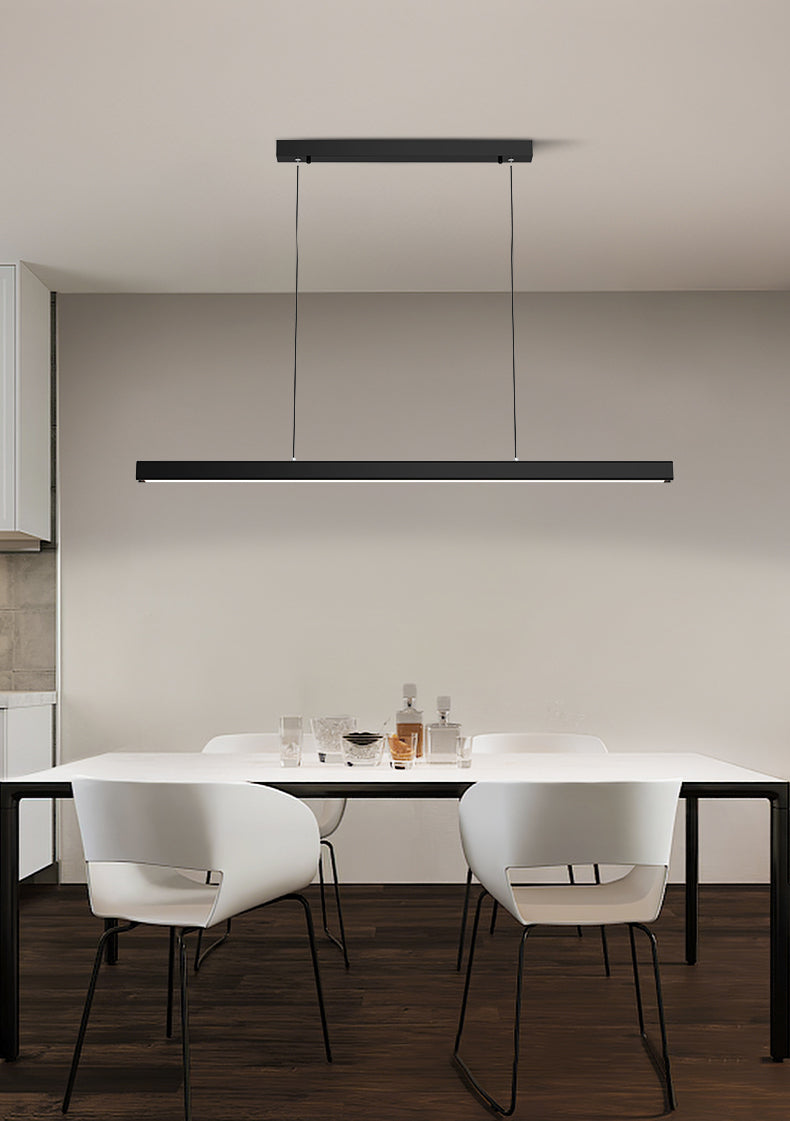 Contemporary Pendant Lights for Kitchen Island Linear Island Lighting in Black