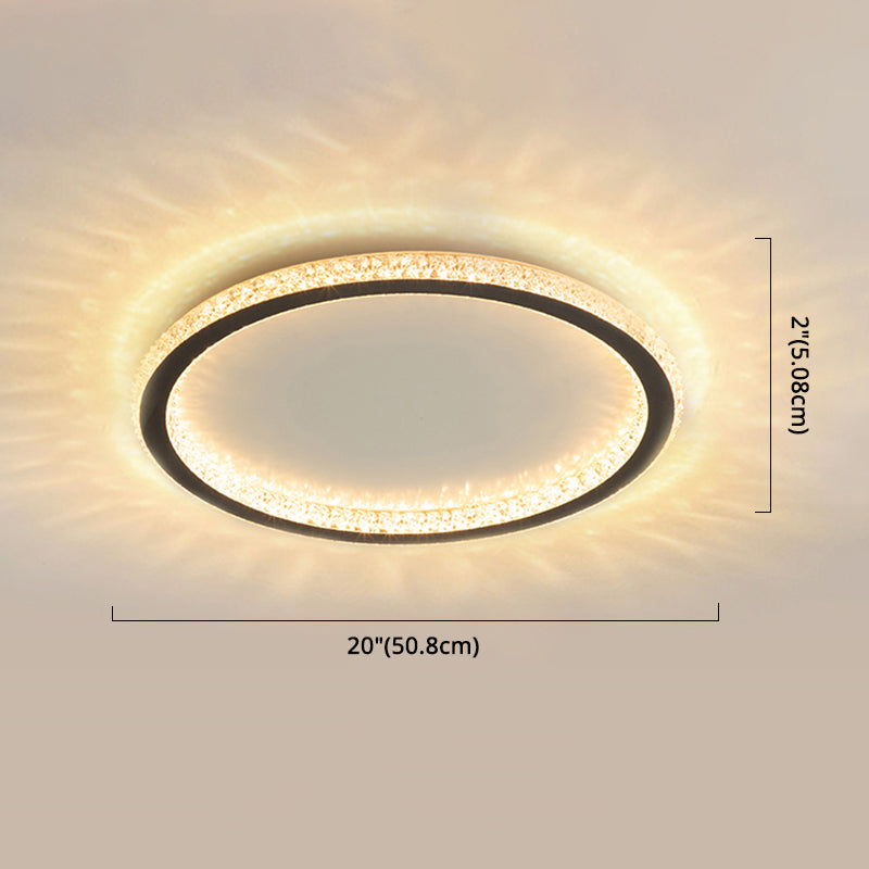 Minimalism Aluminum LED Ceiling Mounted Light Cylinder 1-Light Flush Light for Living Room