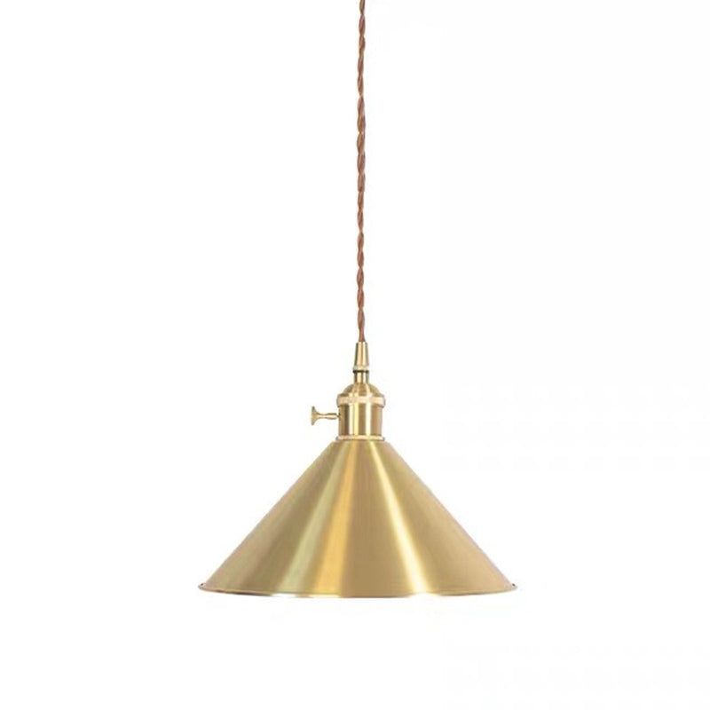 Cone Shape 1 Head Ceiling Pendant Lamp Postmodern Metal Ceiling Light for Dinning Room Bedroom