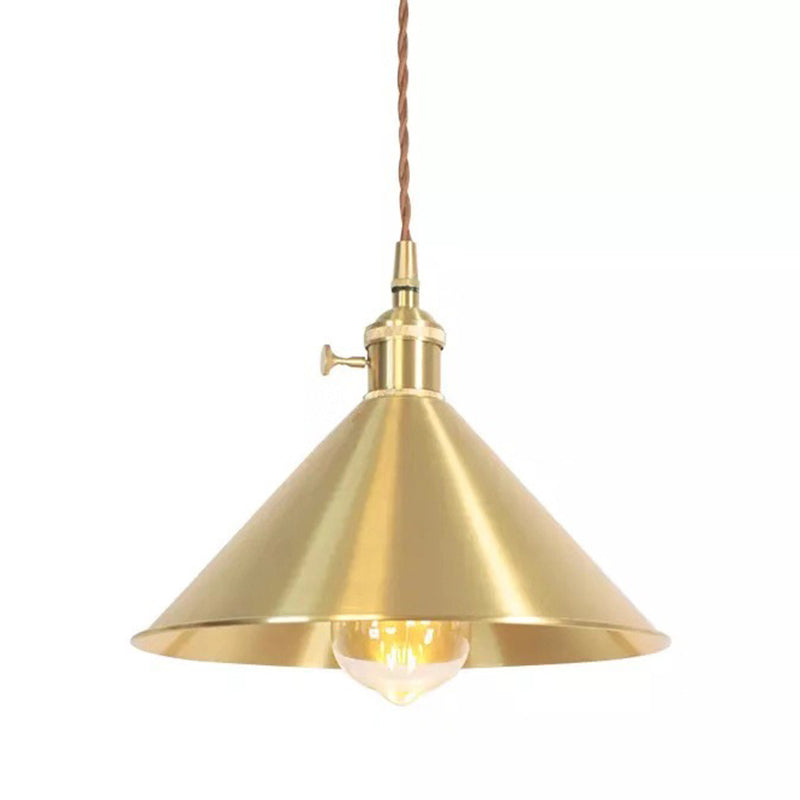 Cone Shape 1 Head Ceiling Pendant Lamp Postmodern Metal Ceiling Light for Dinning Room Bedroom