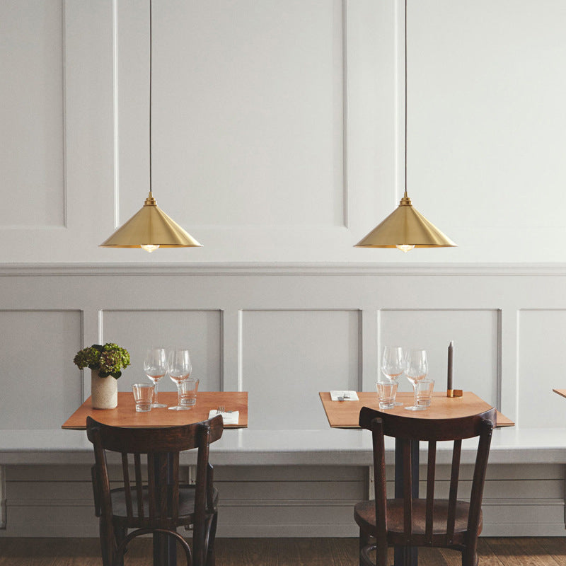 Cone Shape 1 Head Ceiling Pendant Lamp Postmodern Metal Ceiling Light for Dinning Room Bedroom