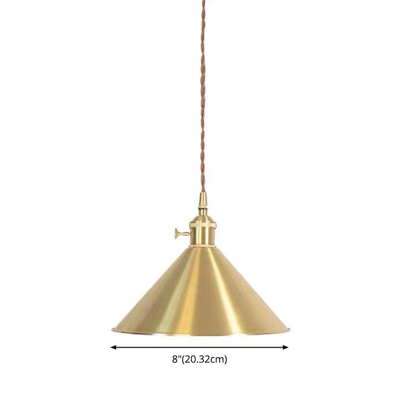 Cone Shape 1 Head Ceiling Pendant Lamp Postmodern Metal Ceiling Light for Dinning Room Bedroom