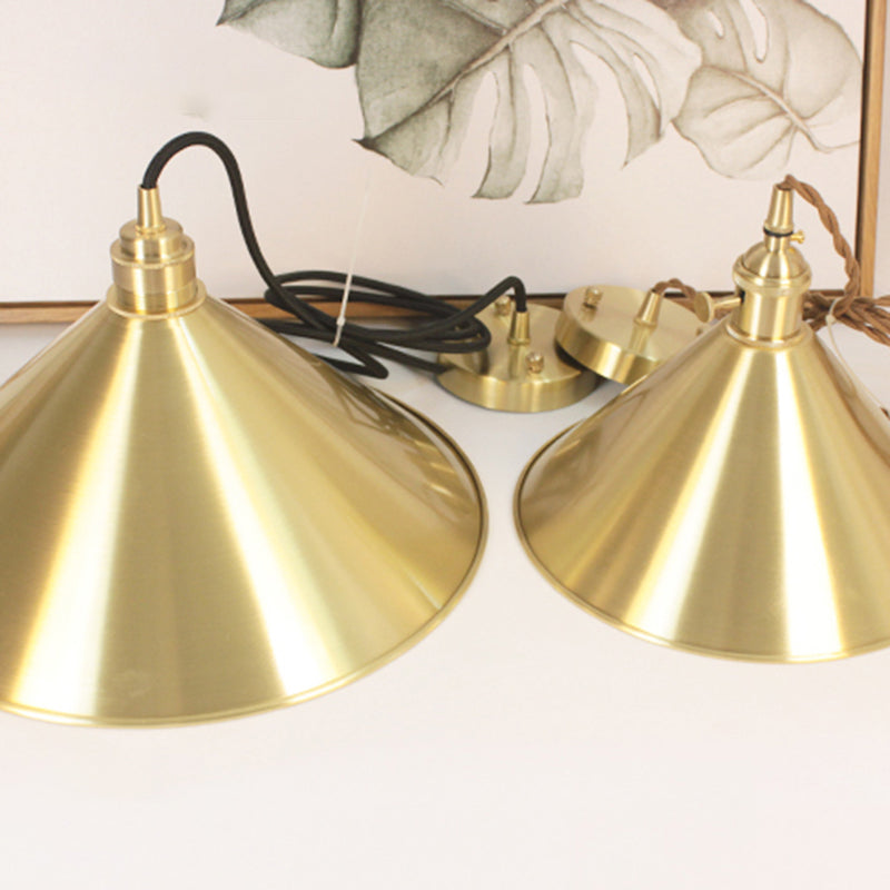 Cone Shape 1 Head Ceiling Pendant Lamp Postmodern Metal Ceiling Light for Dinning Room Bedroom