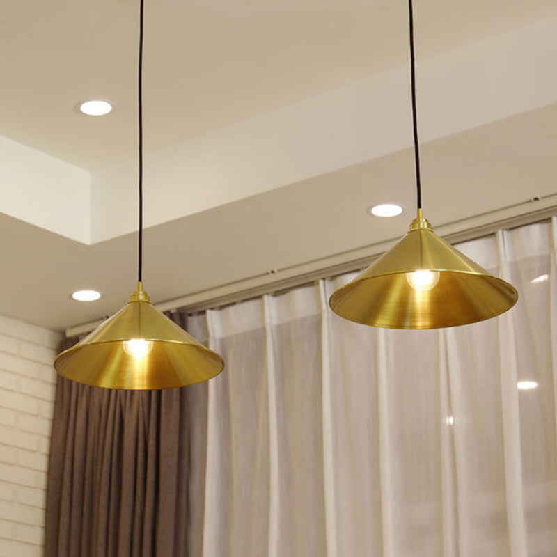 Cone Shape 1 Head Ceiling Pendant Lamp Postmodern Metal Ceiling Light for Dinning Room Bedroom