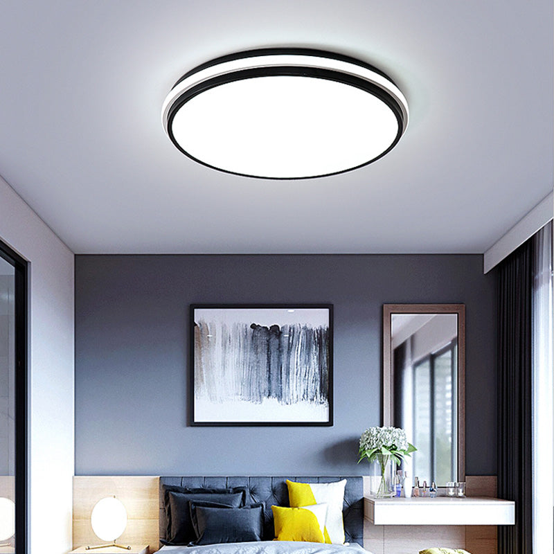 Rectangular Flush Mount Ceiling Light with Acrylic Shade for Living Room