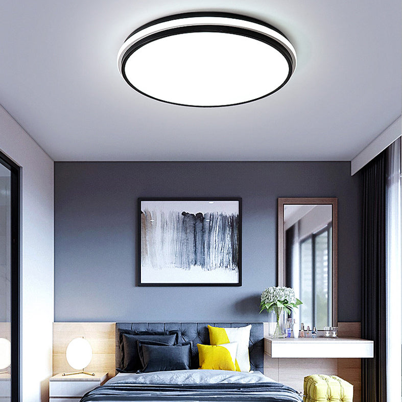 Rectangular Flush Mount Ceiling Light with Acrylic Shade for Living Room