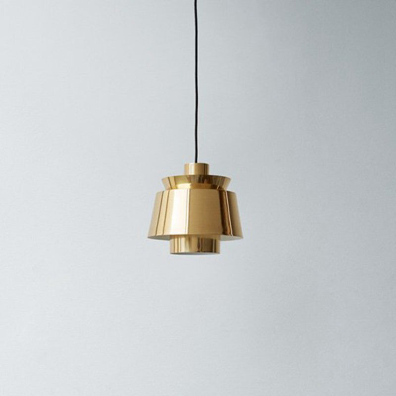 Special Shape Pendant Light Fixture Postmodern Kitchen Hanging Ceiling Light with Gold Metal Frame