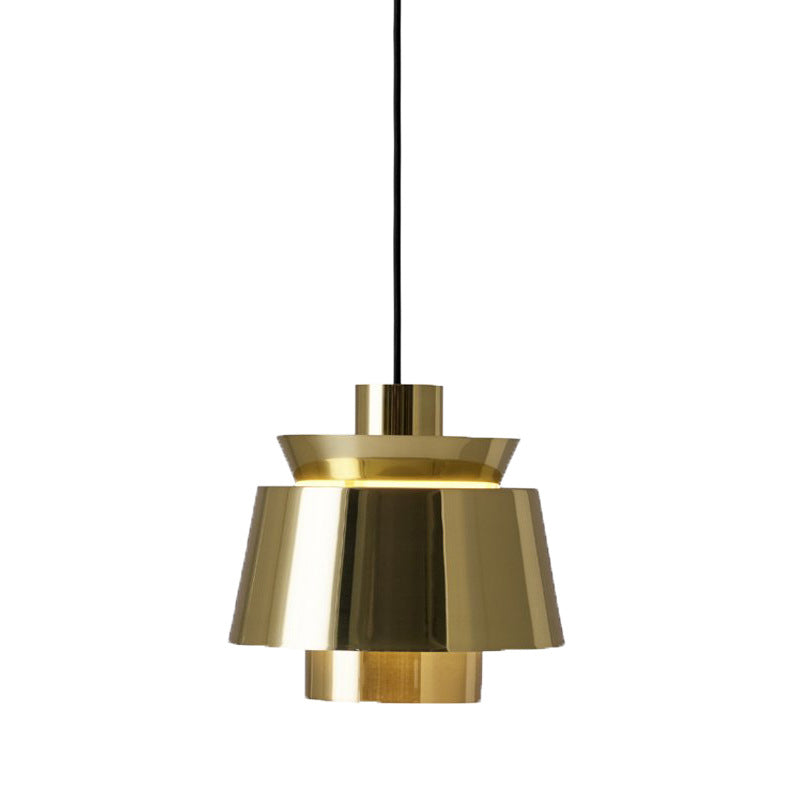 Special Shape Pendant Light Fixture Postmodern Kitchen Hanging Ceiling Light with Gold Metal Frame