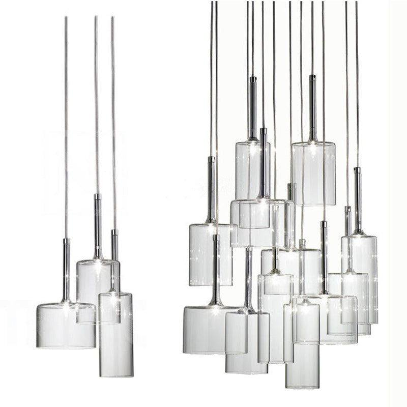 Klares Glas Deckenleuchte Ding Room Schlafzimmer 1 Licht modernes hängendes Licht