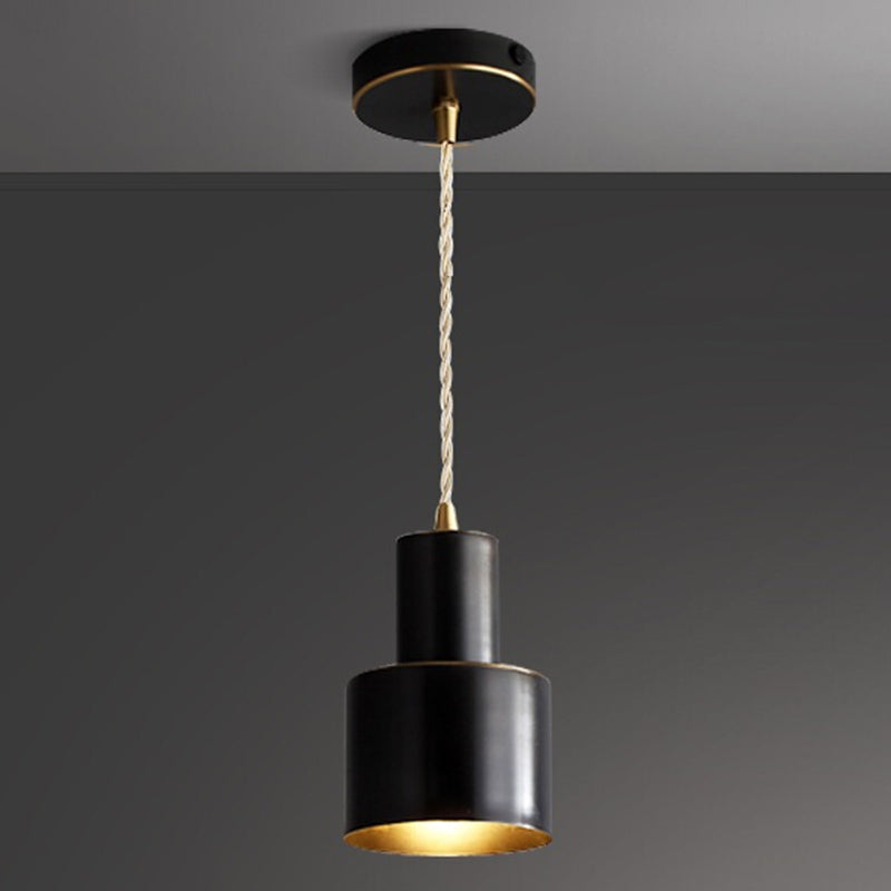 Forme cylindrique en métal Lumière suspendue à style postmoderne Pendre lumière suspendue pour le café