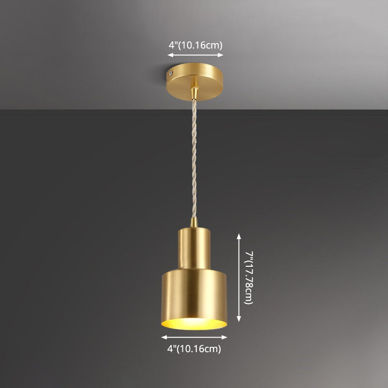 Forme cylindrique en métal Lumière suspendue à style postmoderne Pendre lumière suspendue pour le café