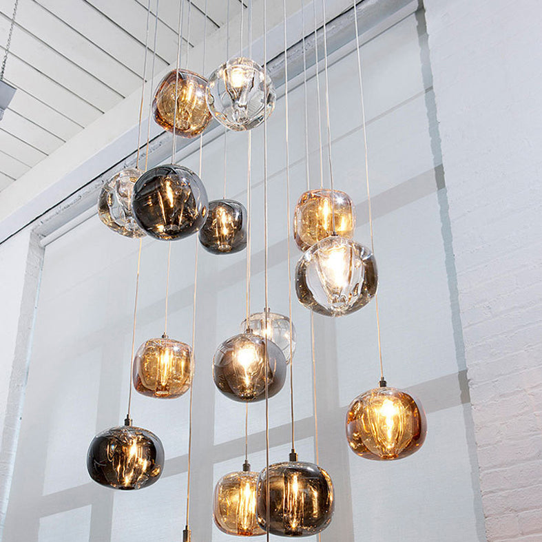 1 éclairage pendentif globe lumineux