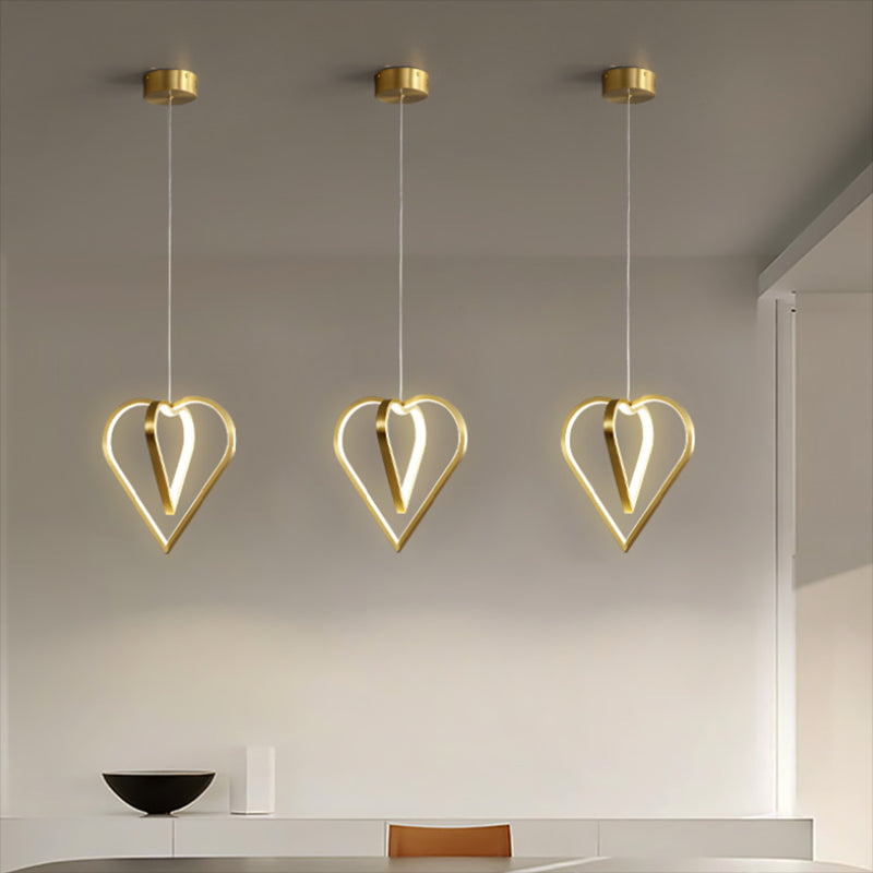 Gold Metal Hanging Light Postmodern Style Pendant Light Hanging Light for Clothing Shop