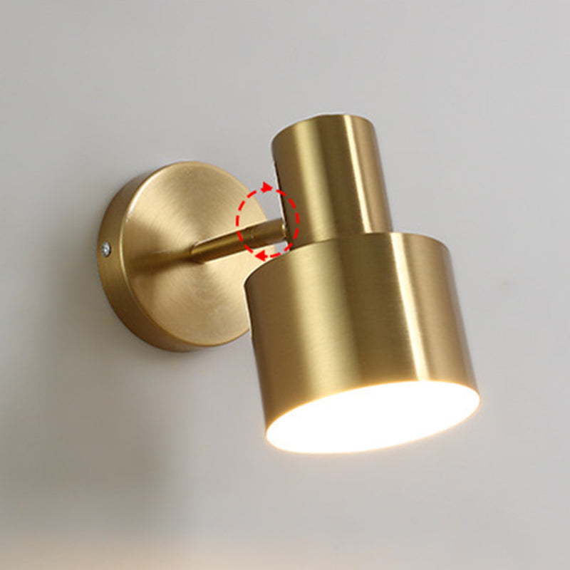 Cylindrical Wall Sconce Lighting Modern Style Metal Wall Light Sconce for Bedroom