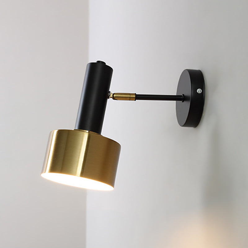 Cylindrical Wall Sconce Lighting Modern Style Metal Wall Light Sconce for Bedroom