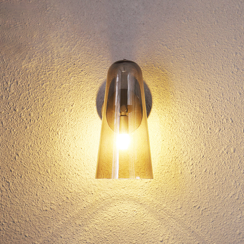 Minimalist Shaded Wall Lighting Fixture Glass Bedroom Wall Mounted Light Fixture