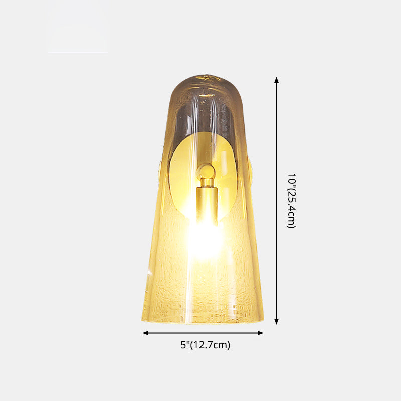 Minimalist Shaded Wall Lighting Fixture Glass Bedroom Wall Mounted Light Fixture