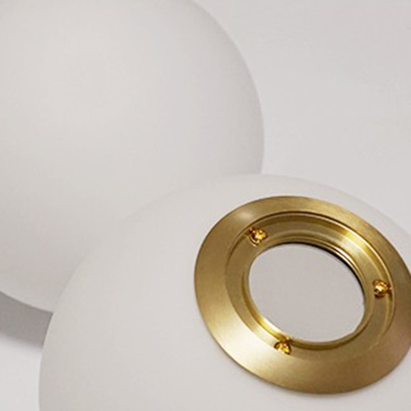 Bedroom Wall Sconce Lighting Nordic Style Wall Mounted Light with Orb Glass Shade