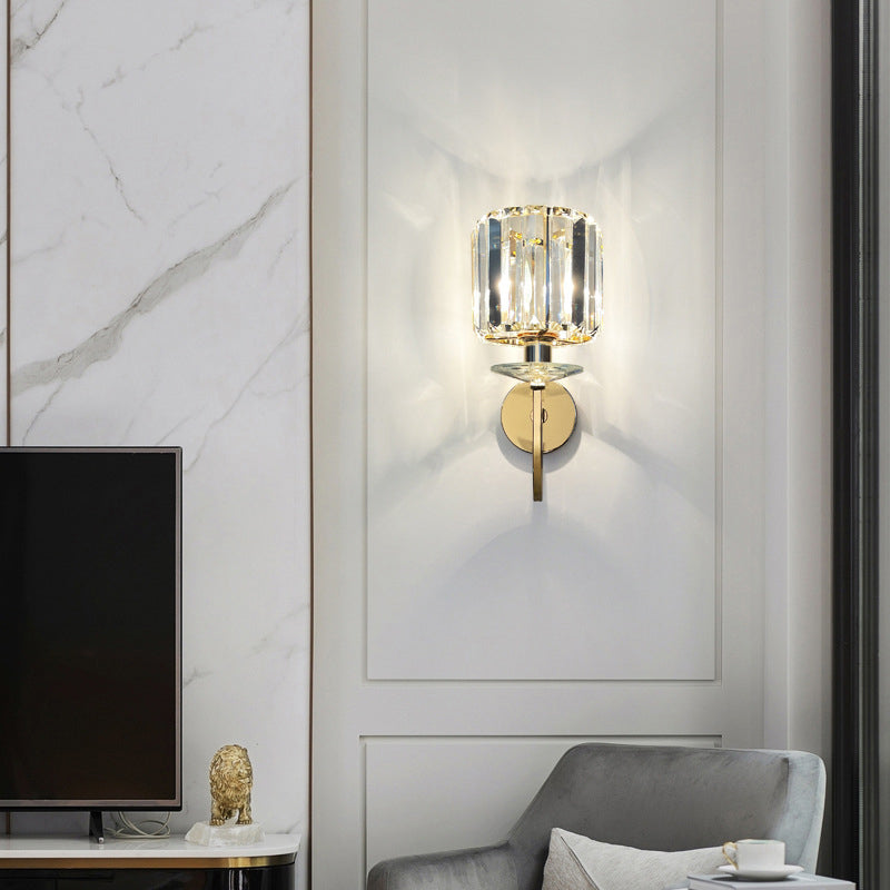 1 Light Wall Mounted Lamps Modern Simplicity Crystal Wall Mounted Lights for Living Room